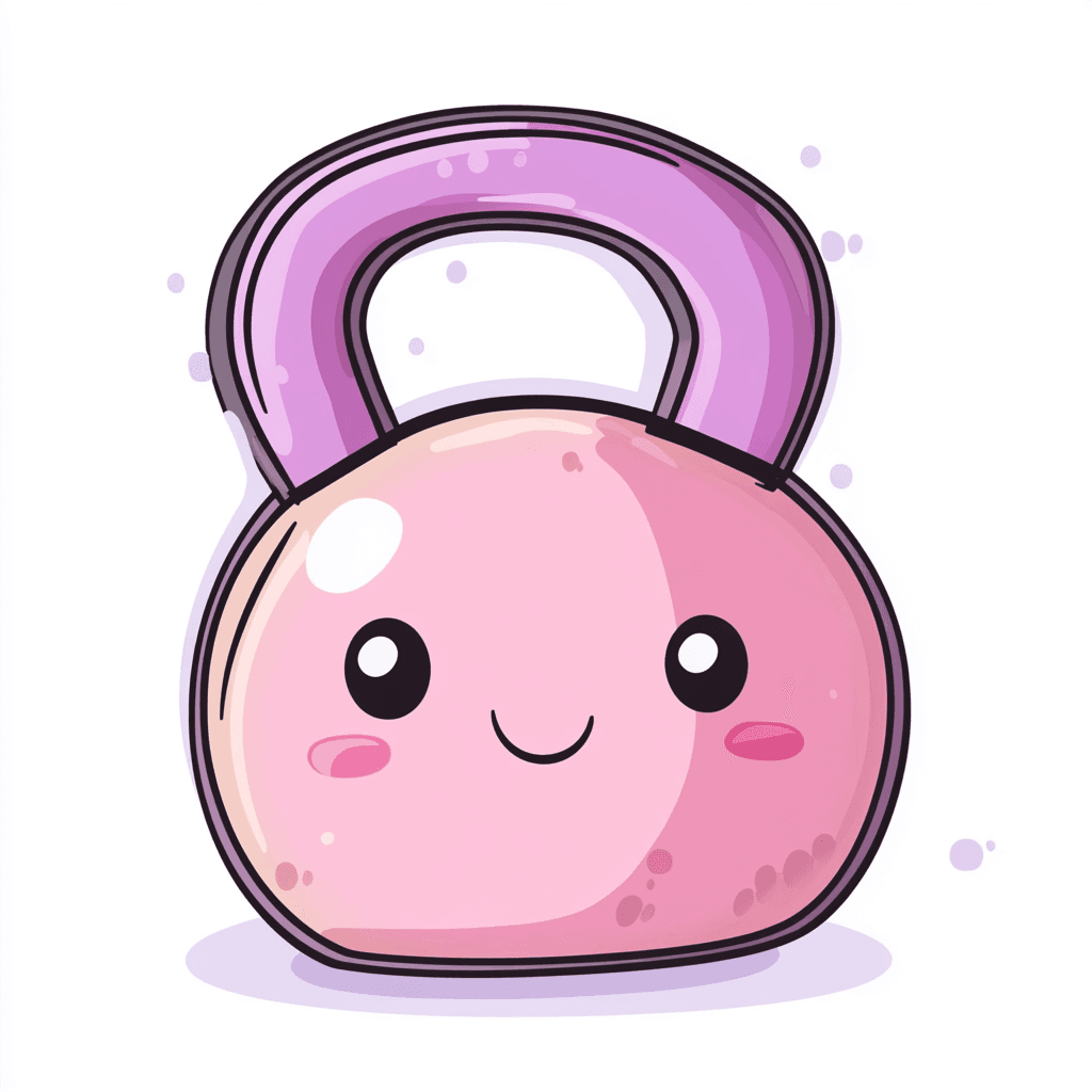 Cartoon Kettlebell Club original repeating artwork
