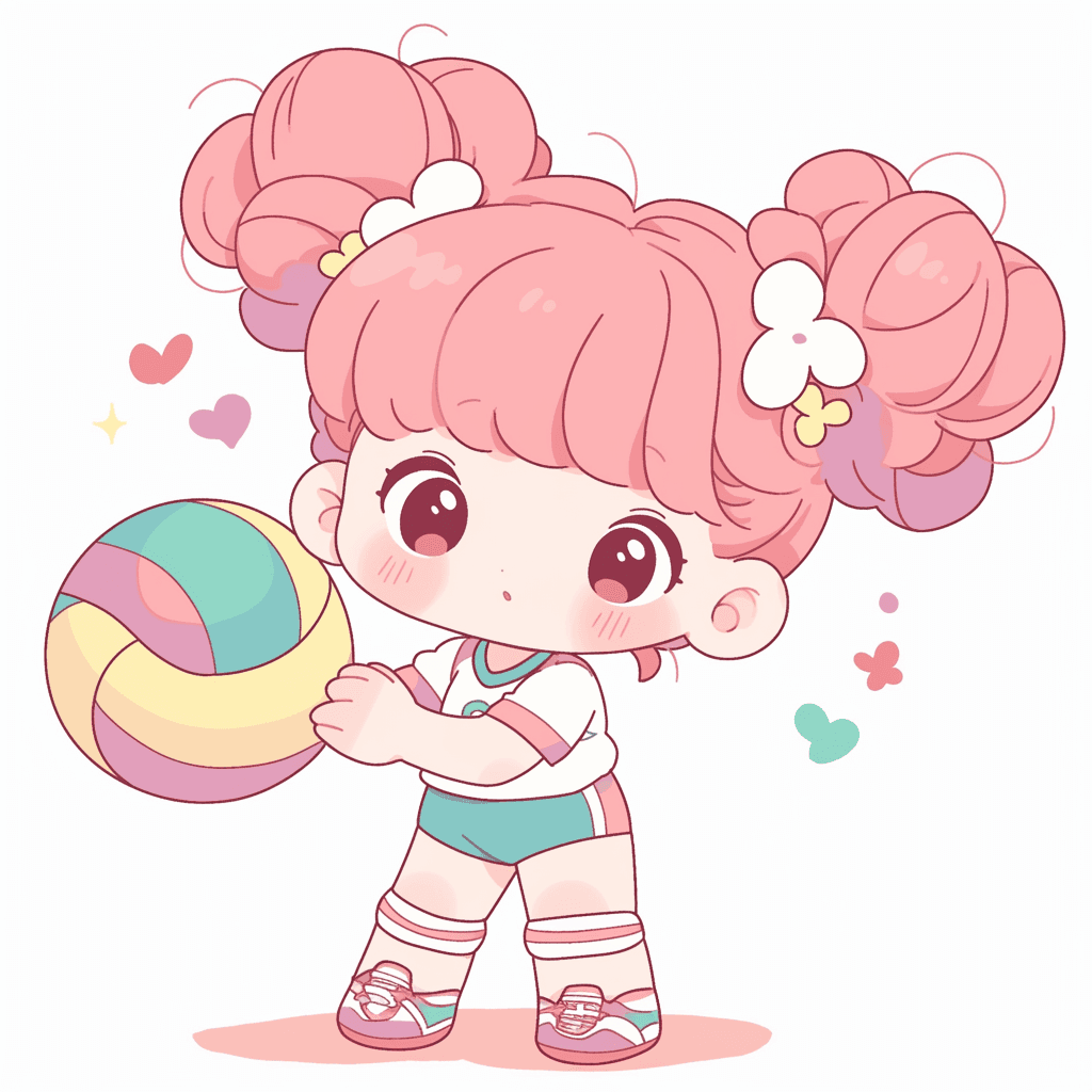 Cartoon Sports Ball Team original repeating artwork