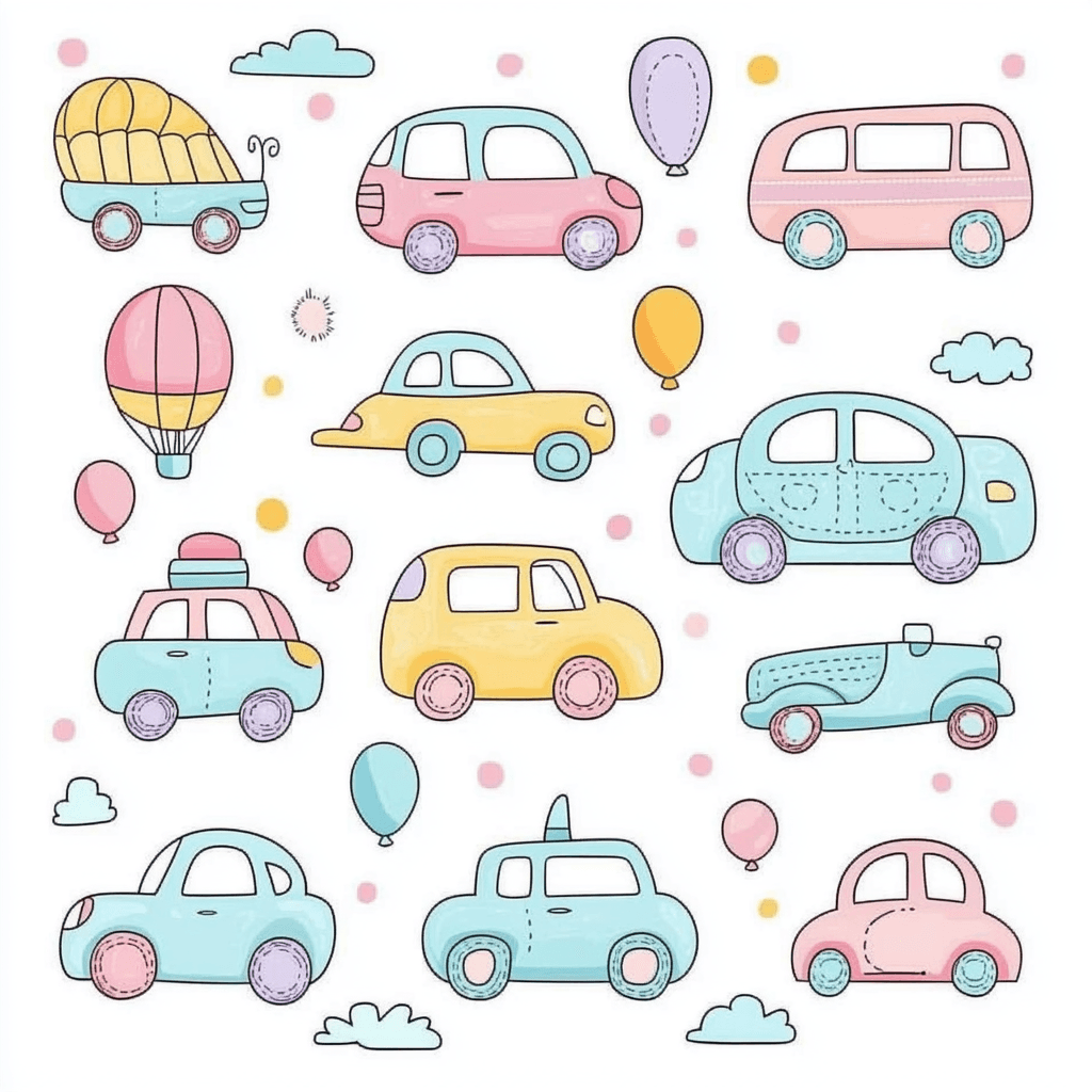 Cute Car Tint original repeating artwork