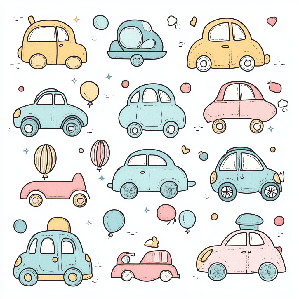 Cute Car 017 original repeating artwork