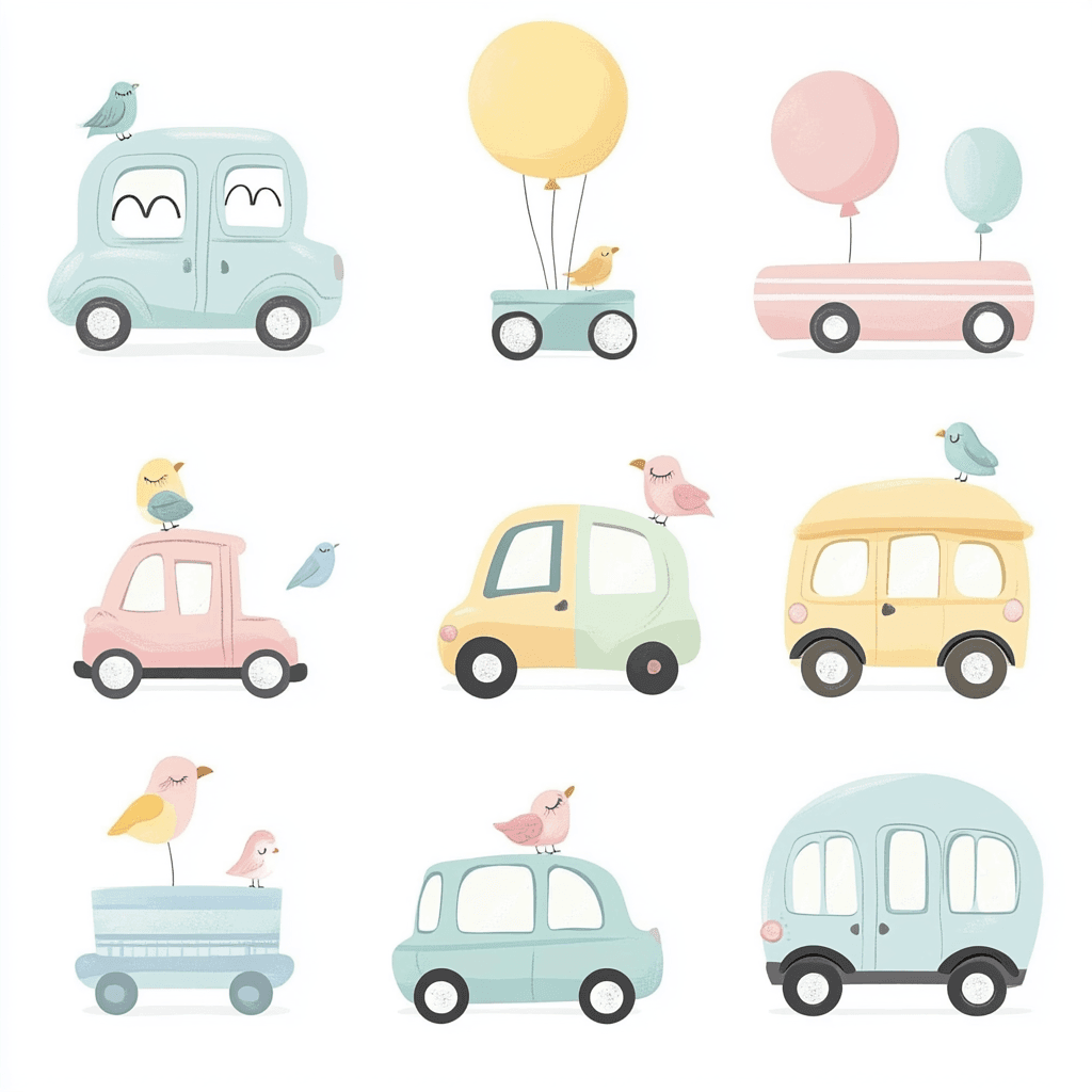Cute Car 014 original repeating artwork