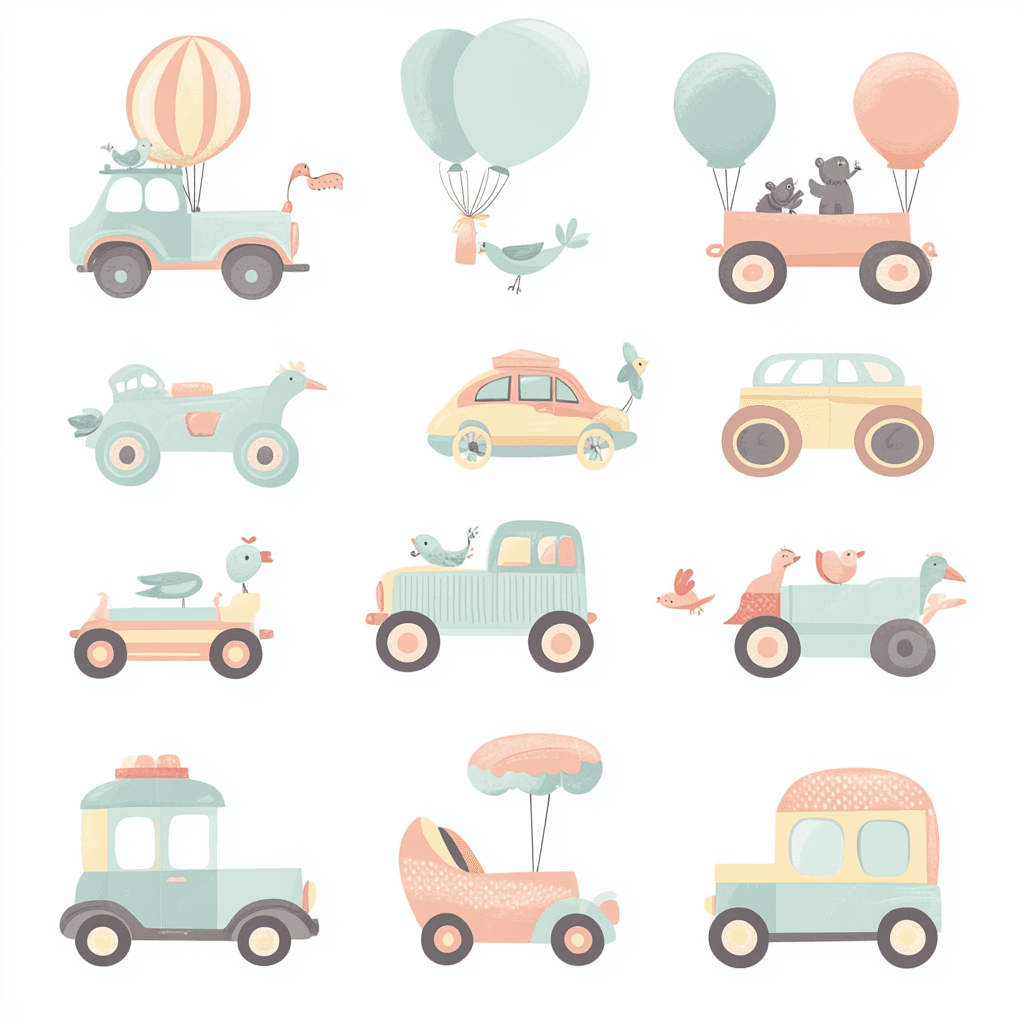 Cute Car 006 original repeating artwork