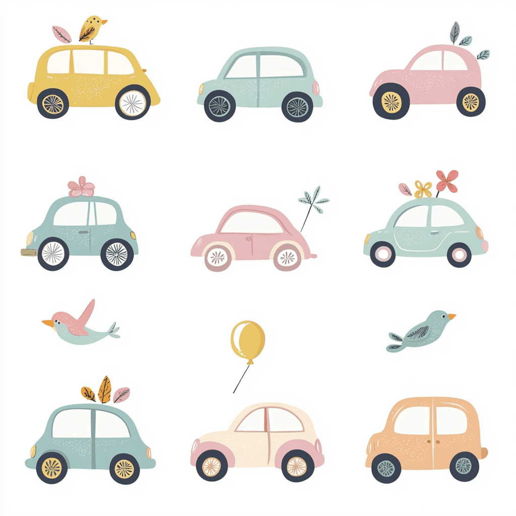Cute Car 020 original repeating artwork