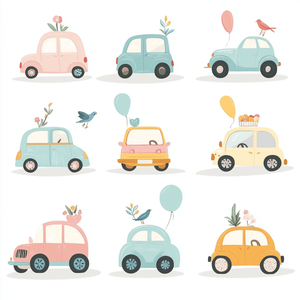 Cute Car 003 original repeating artwork