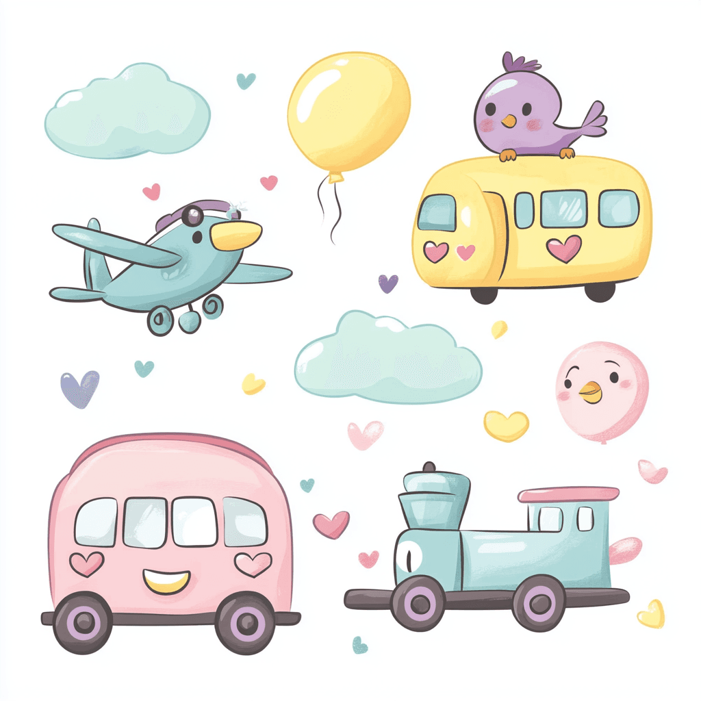 Cute Car Tune original repeating artwork