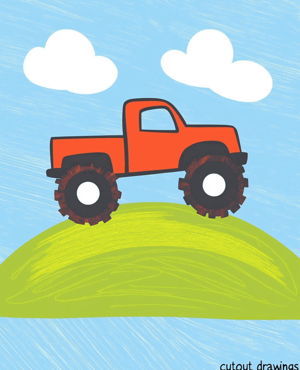 Truck 007 original repeating artwork