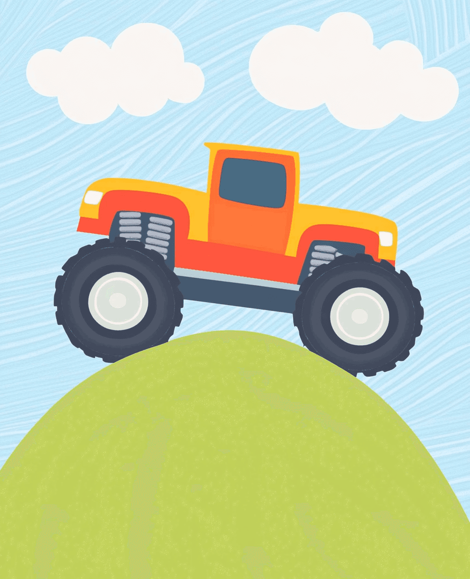 Truck Bop original repeating artwork