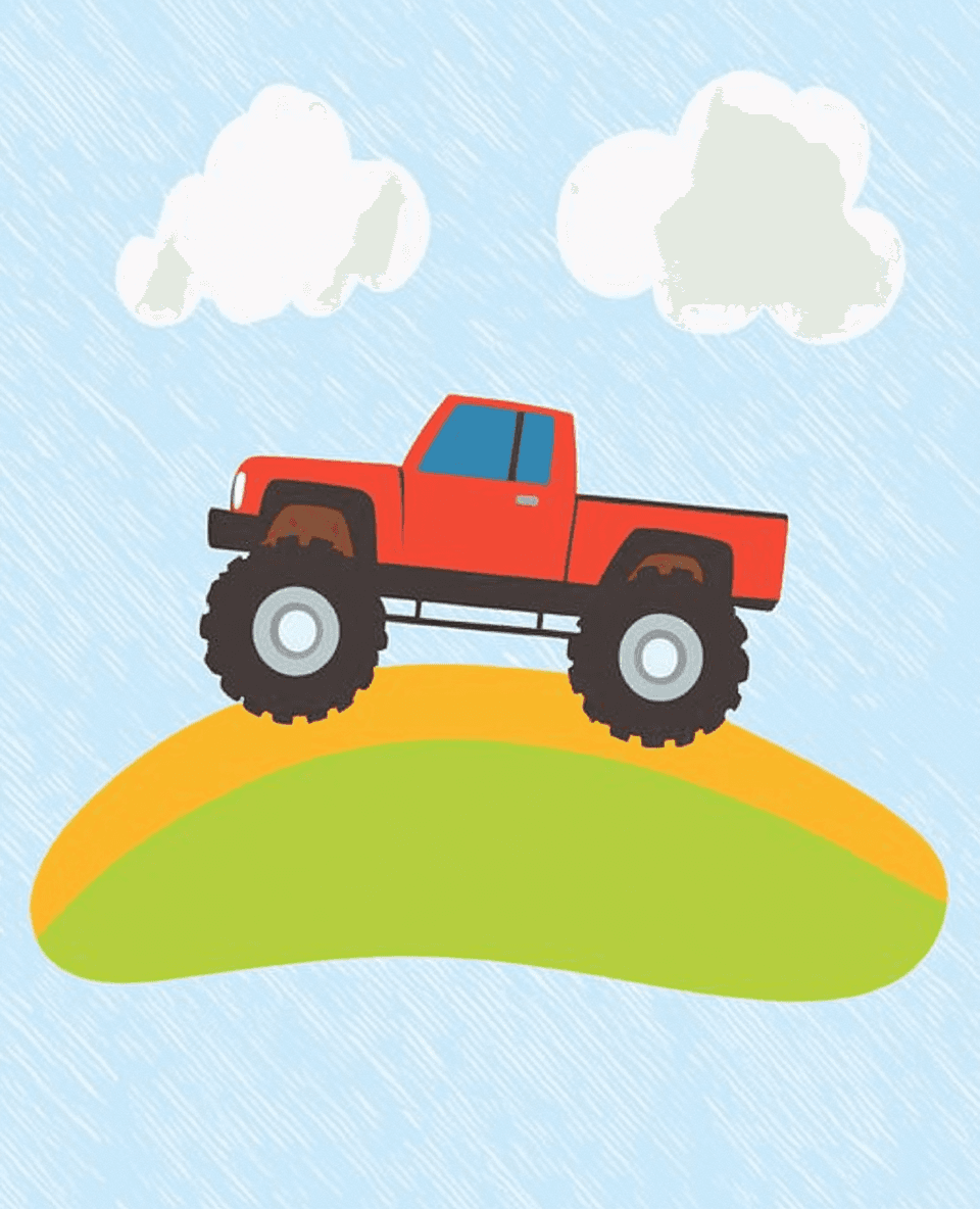 Truck Team original repeating artwork