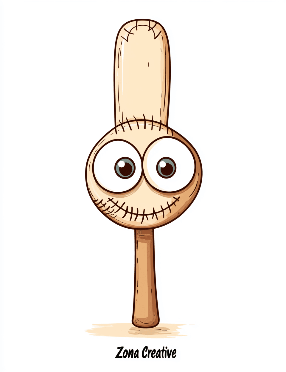 Cartoon Baseball Beats original repeating artwork