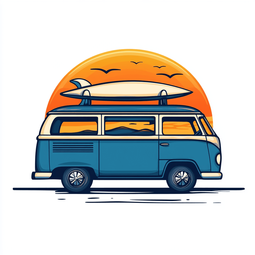 Camper Van Crew original repeating artwork