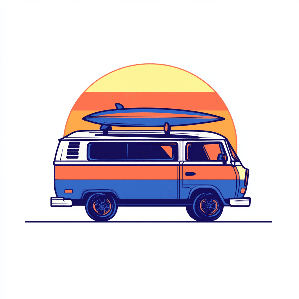 Camper Van 001 original repeating artwork