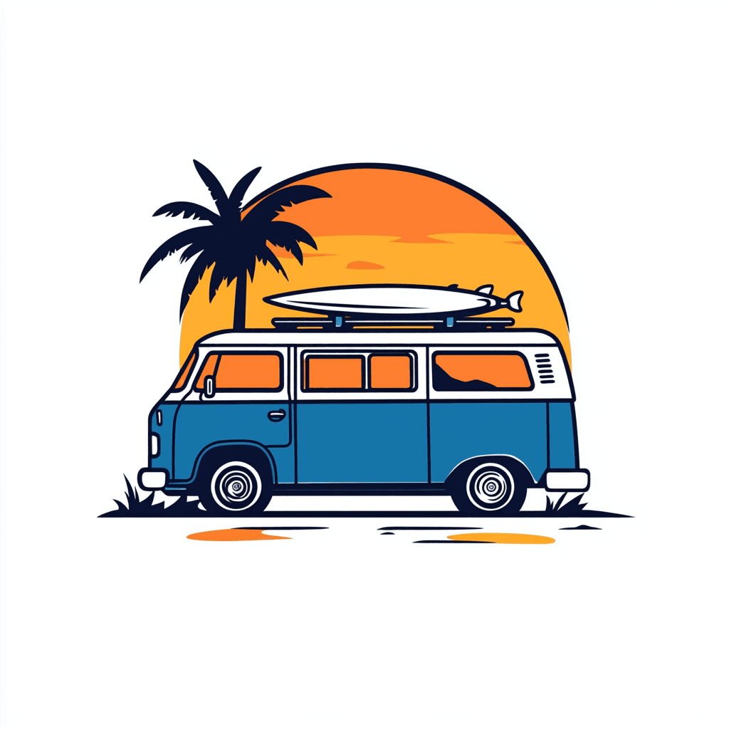 Camper Van 006 original repeating artwork