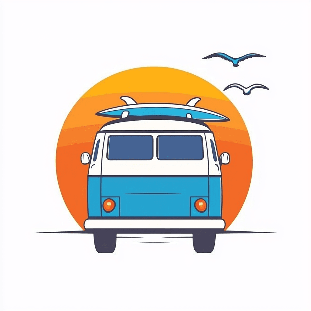 Camper Van Pals original repeating artwork
