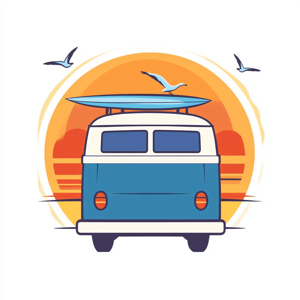 Camper Van original repeating artwork