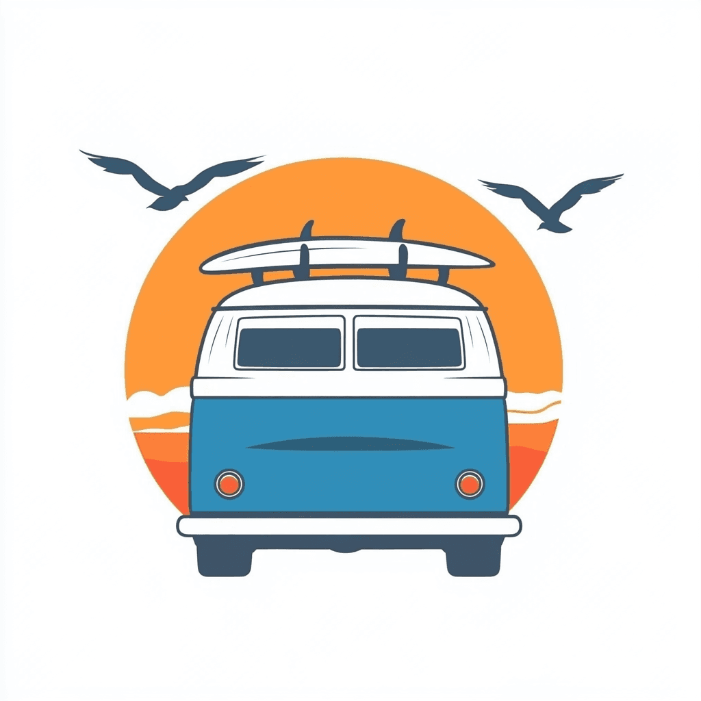 Camper Van Club original repeating artwork