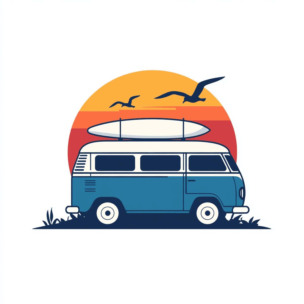 Camper Van Tribe original repeating artwork