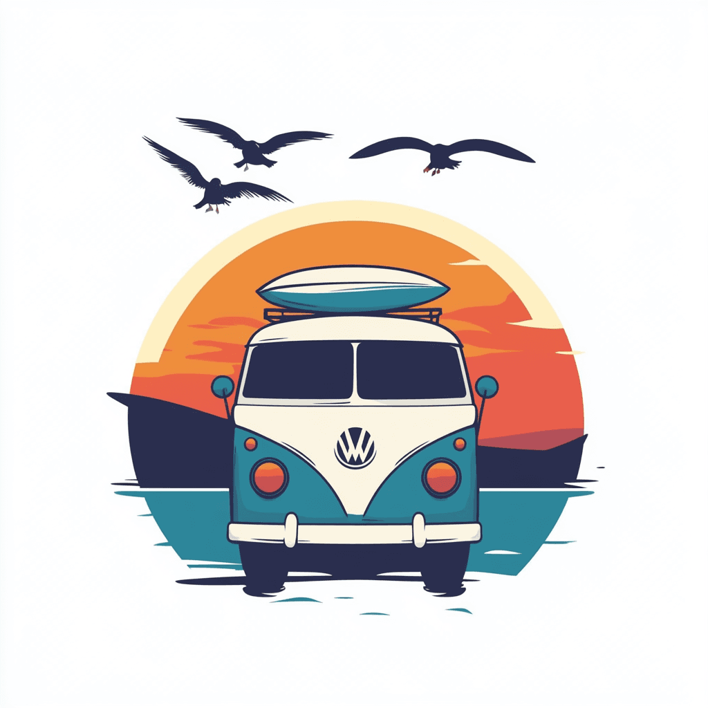 Camper Van Collective original repeating artwork