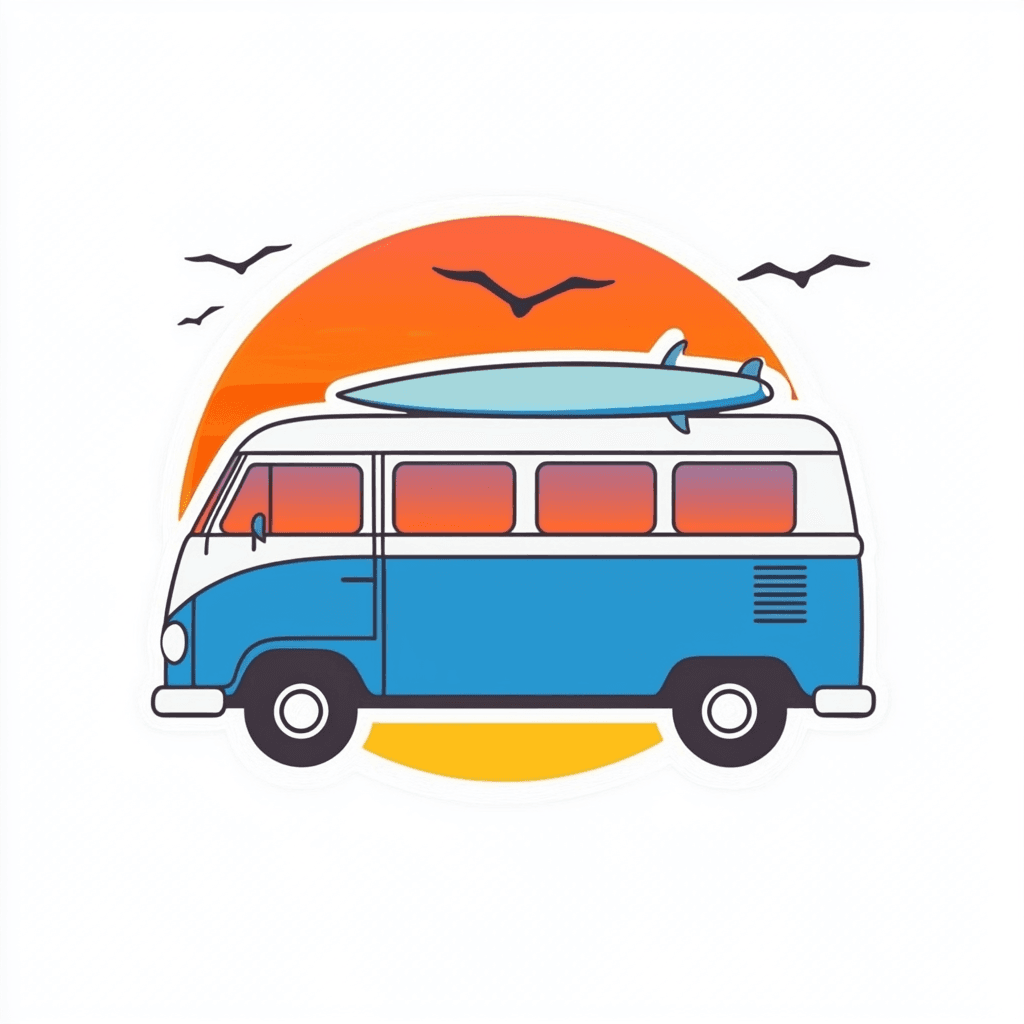 Camper Van 003 original repeating artwork