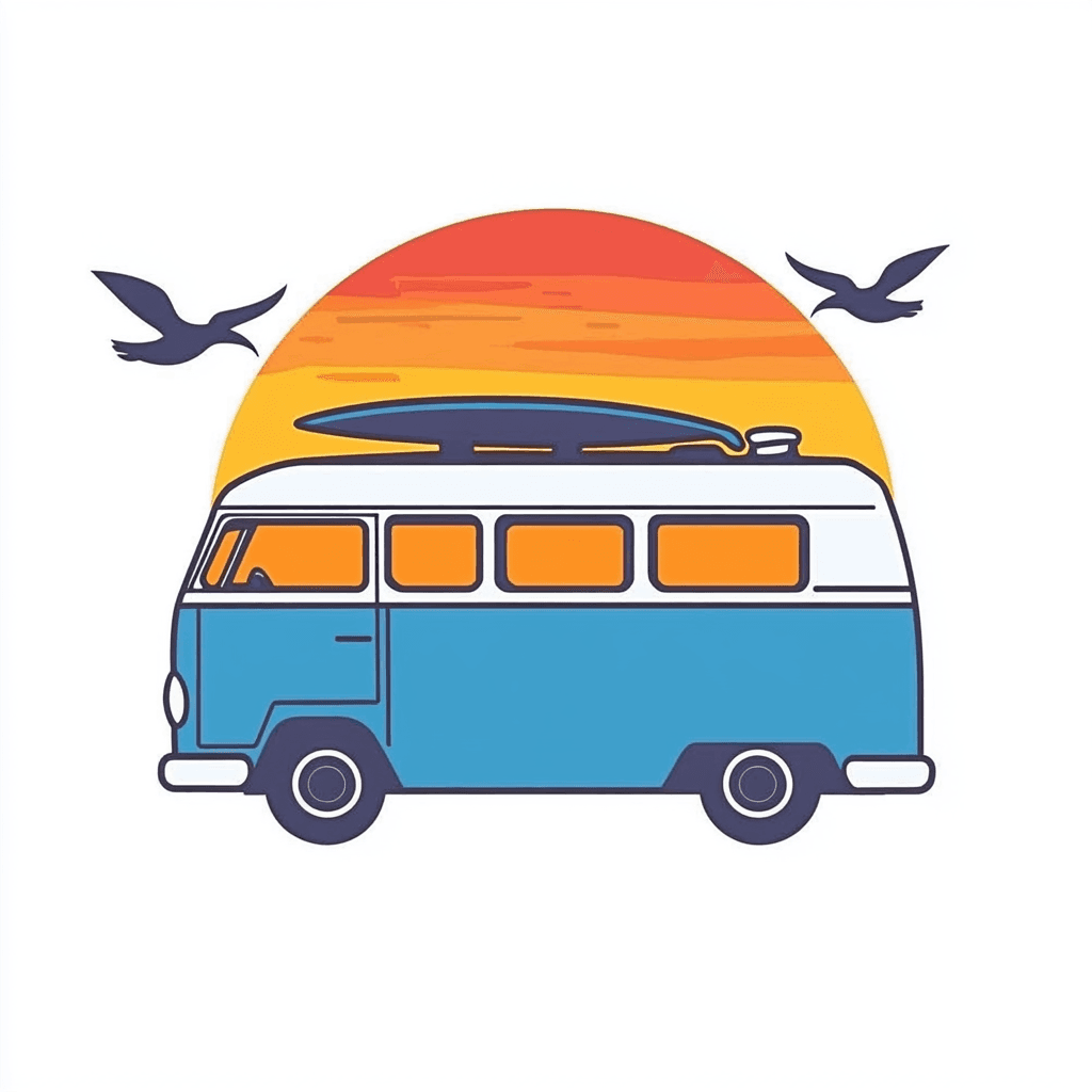 Camper Van 002 original repeating artwork