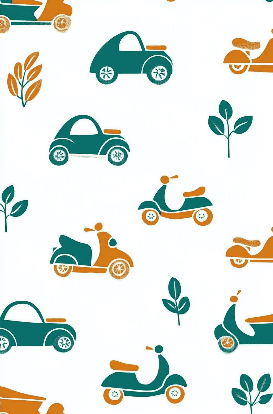 Scooter Gang original repeating artwork