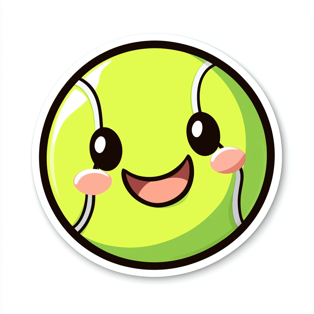 Cartoon Tennis Slide original repeating artwork