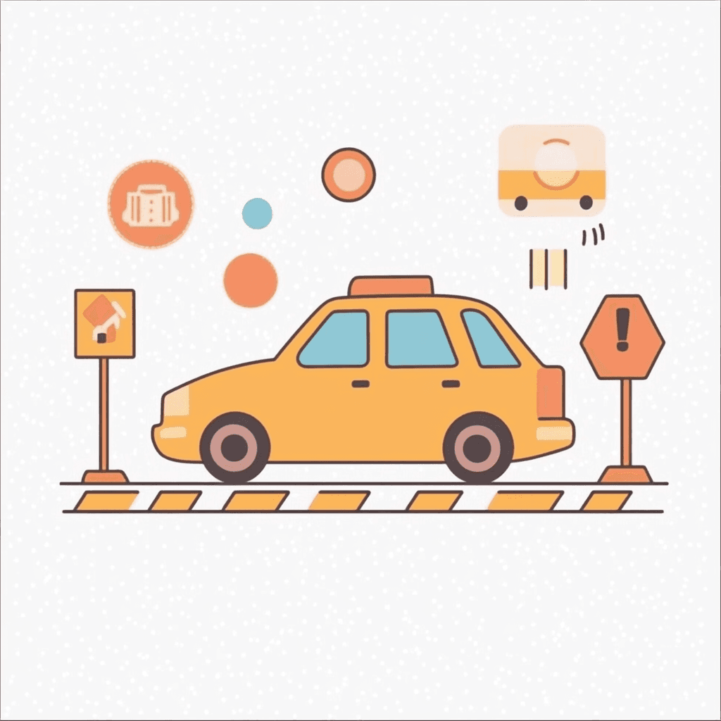 Taxi Bounce original repeating artwork