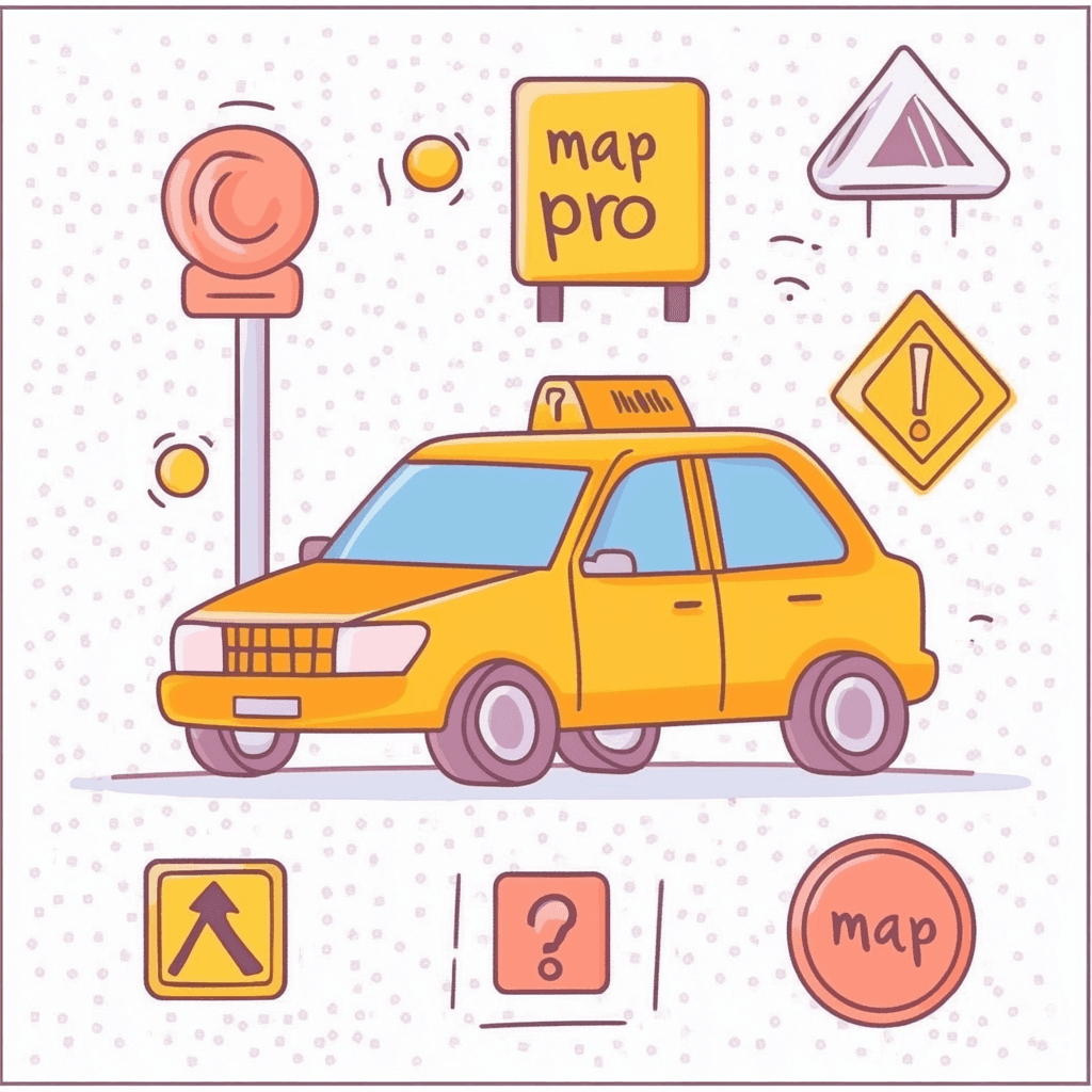 Taxi Picnic original repeating artwork