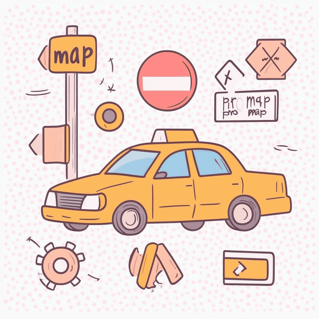 Taxi Spin original repeating artwork