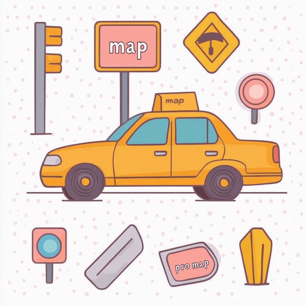 Taxi Rhythm original repeating artwork
