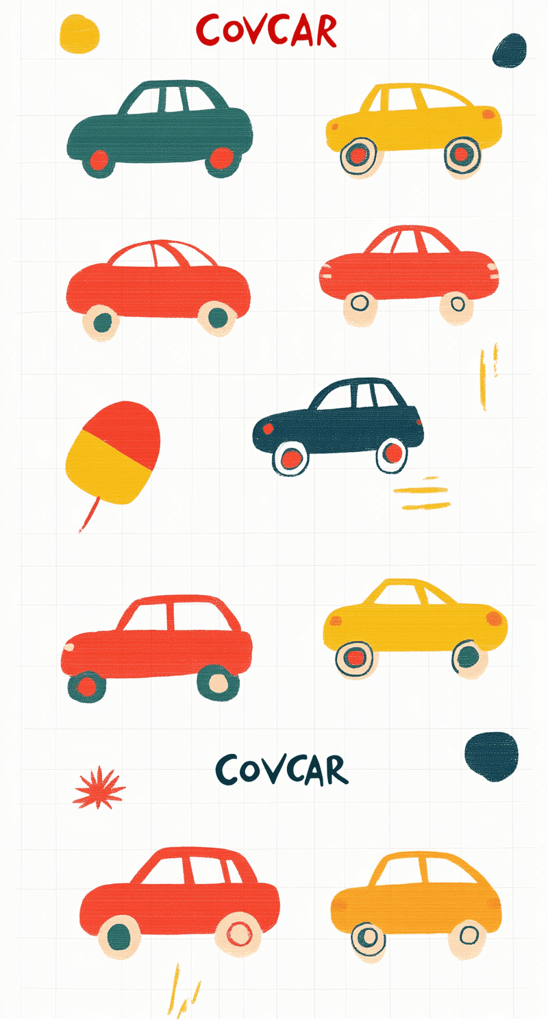 Car Squad original repeating artwork