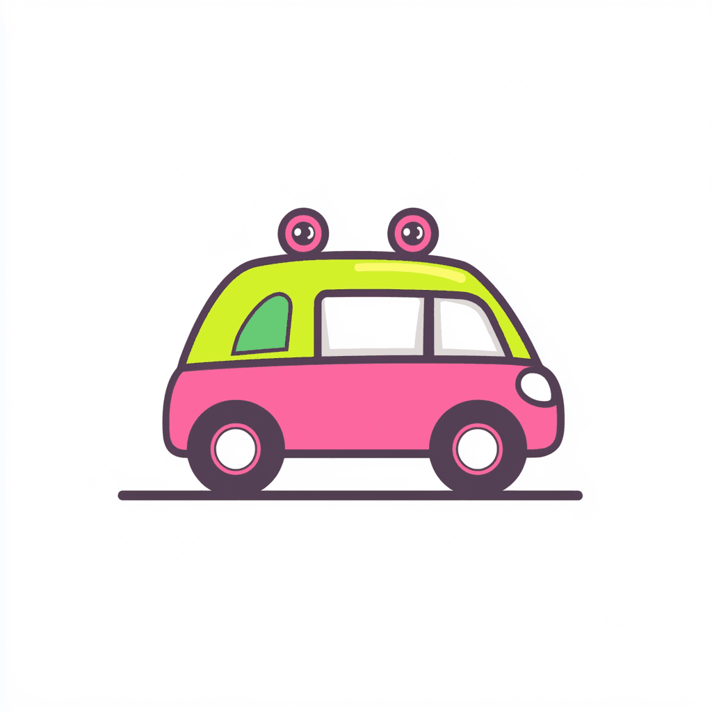 Cute Car Zip original repeating artwork