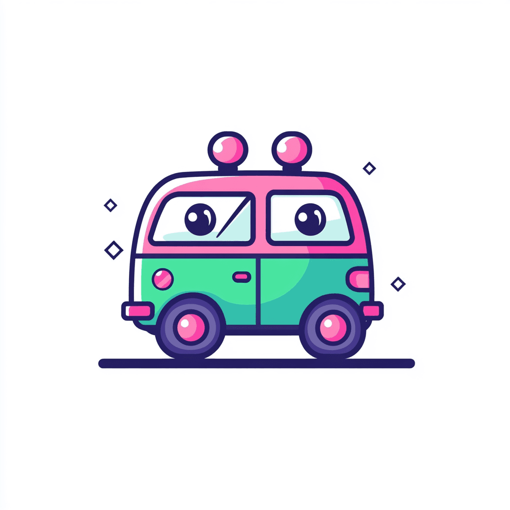 Cute Car Parade original repeating artwork