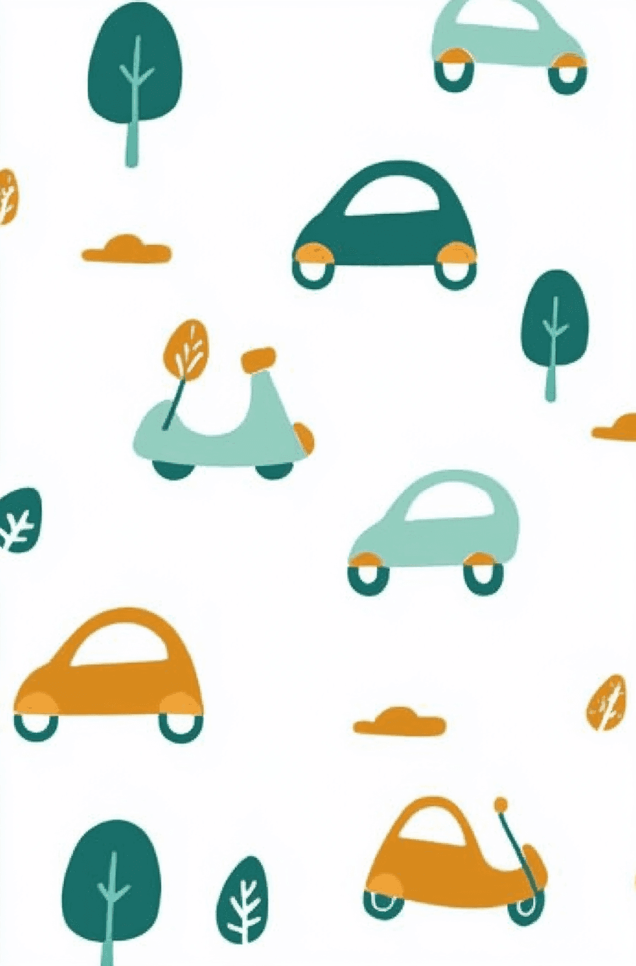 Car Pastel original repeating artwork