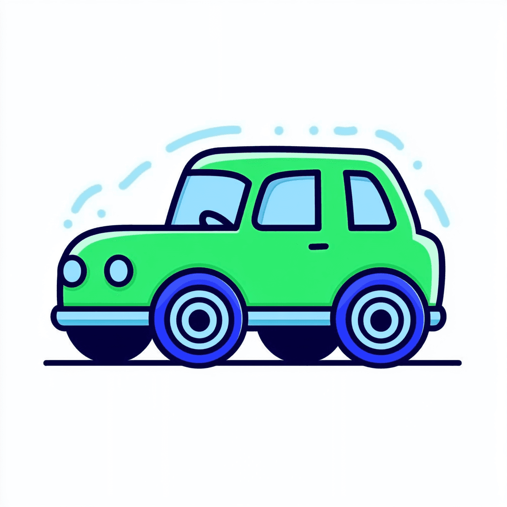 Cute Car Glow original repeating artwork