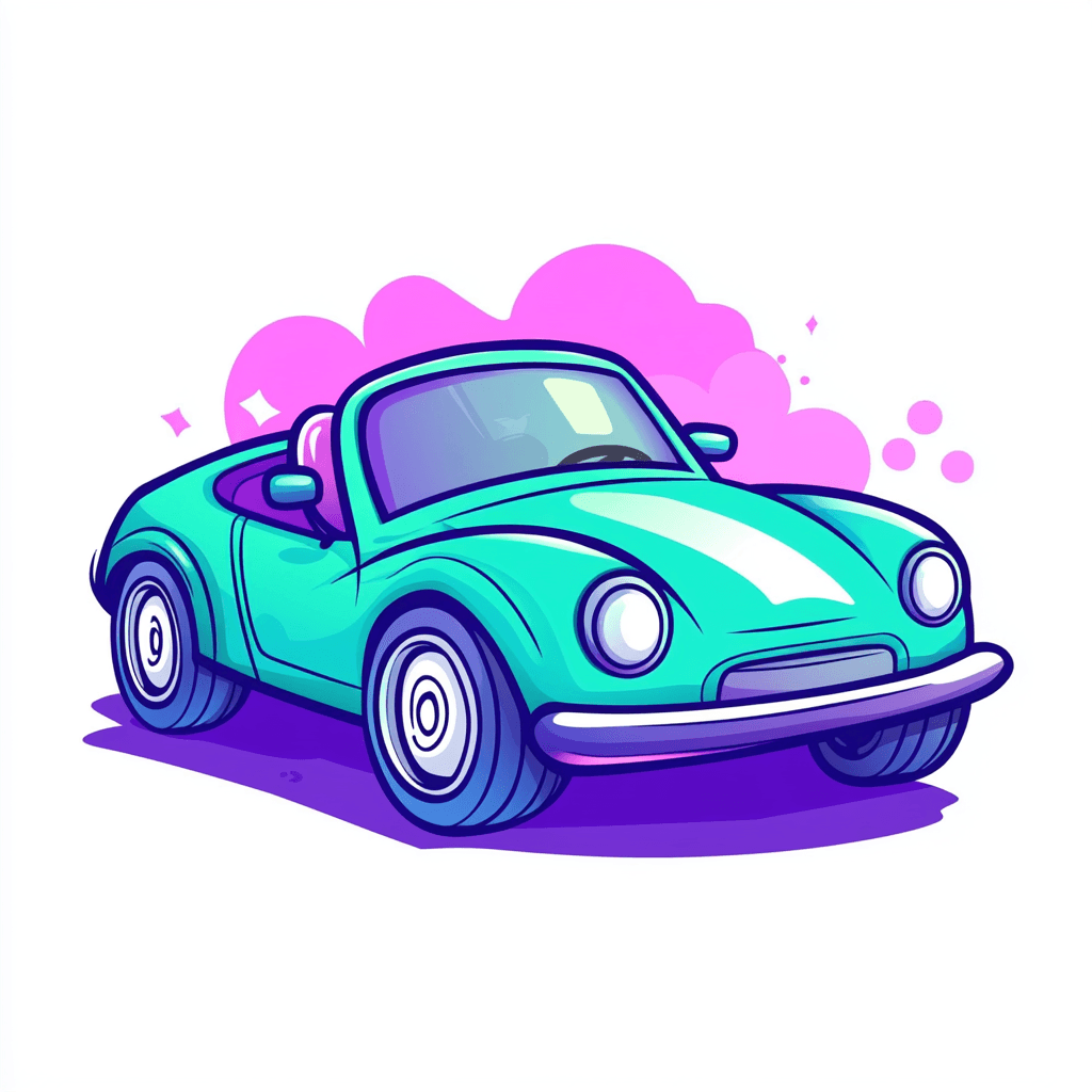 Cute Car Daybreak original repeating artwork