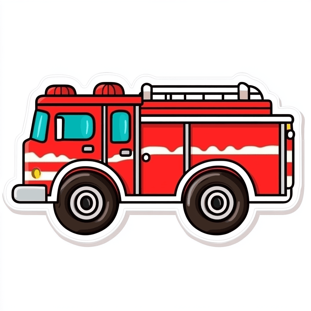 Fire Truck Squad original repeating artwork