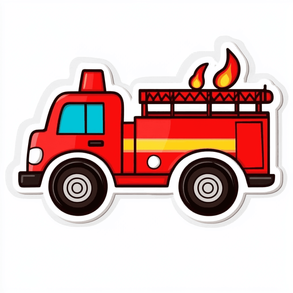 Fire Truck original repeating artwork