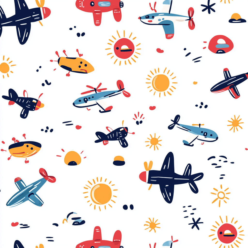 Airplane 100 original repeating artwork