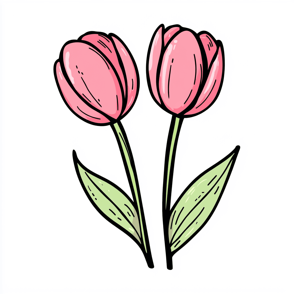 Tulip Trail original repeating artwork