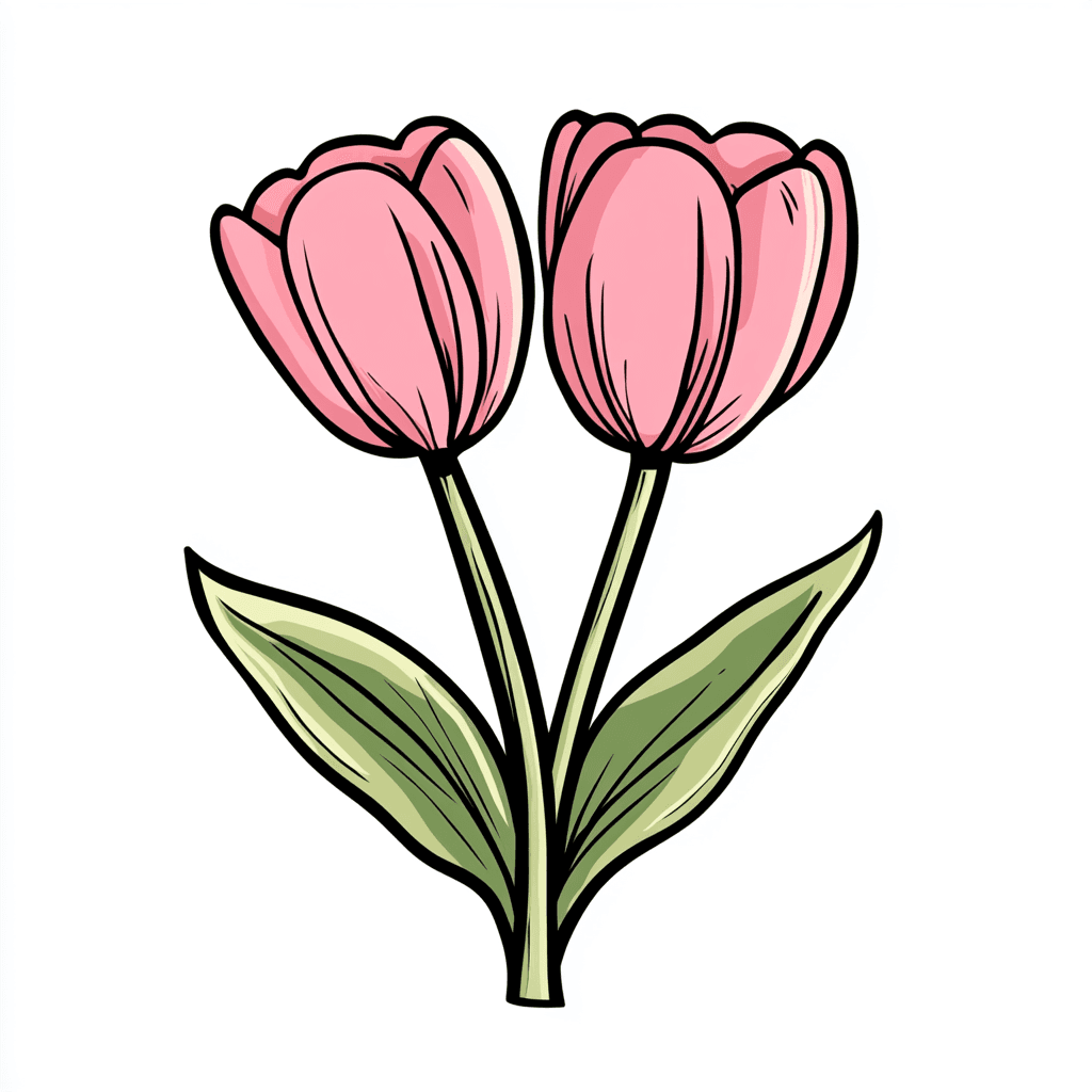Tulip 014 original repeating artwork
