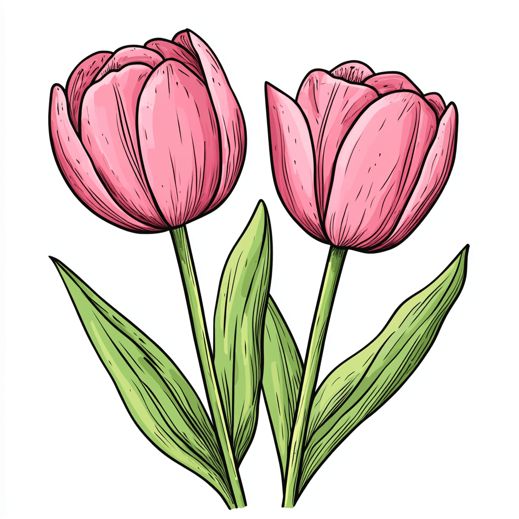 Tulip original repeating artwork