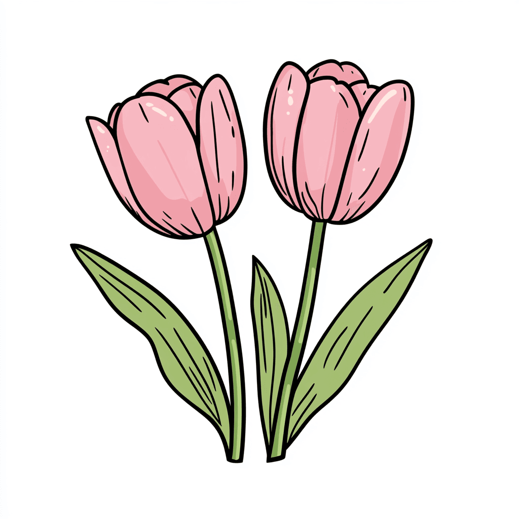 Tulip Seek original repeating artwork