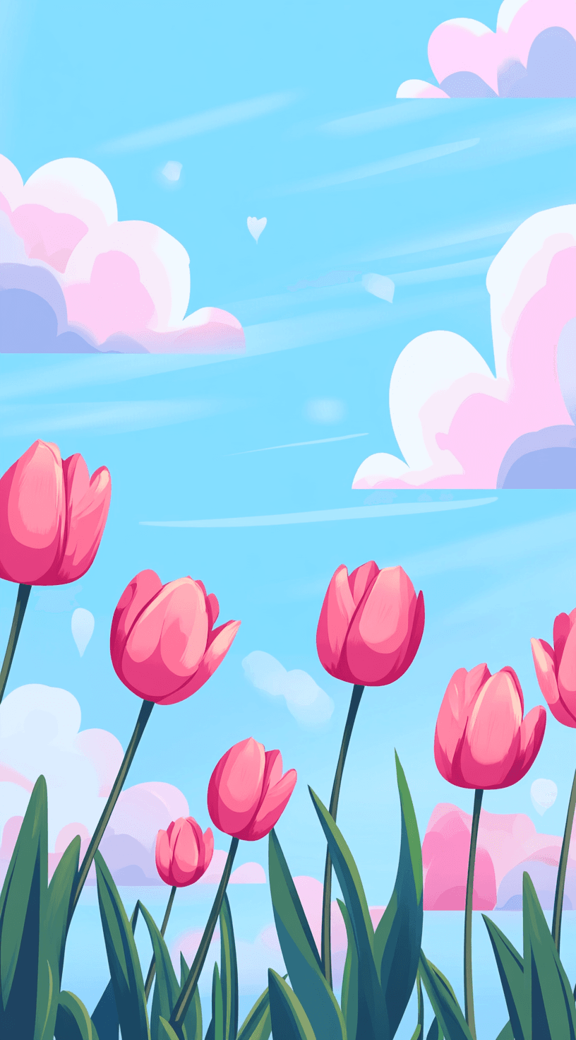 Tulip Loop original repeating artwork