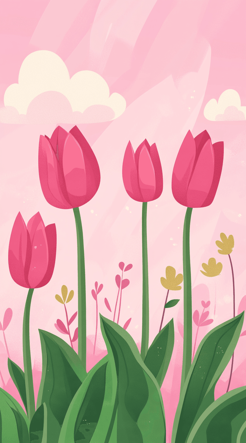 Tulip Evening original repeating artwork