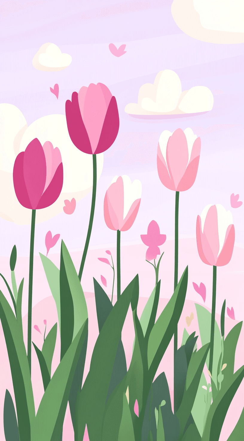 Tulip Echo original repeating artwork