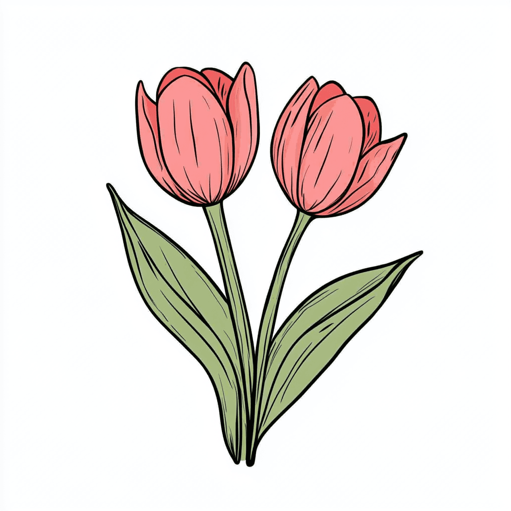 Tulip Run original repeating artwork