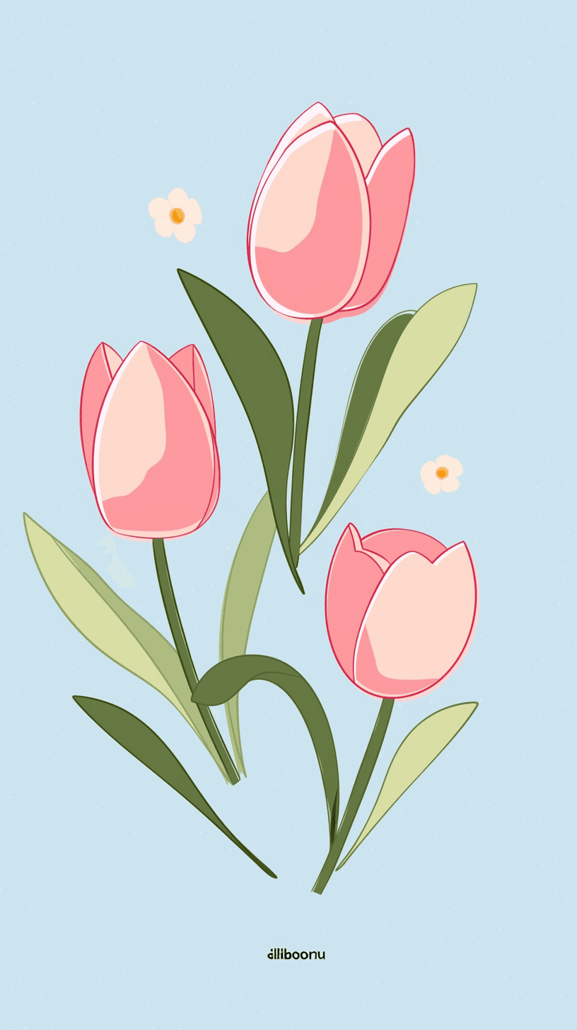 Tulip Chase original repeating artwork