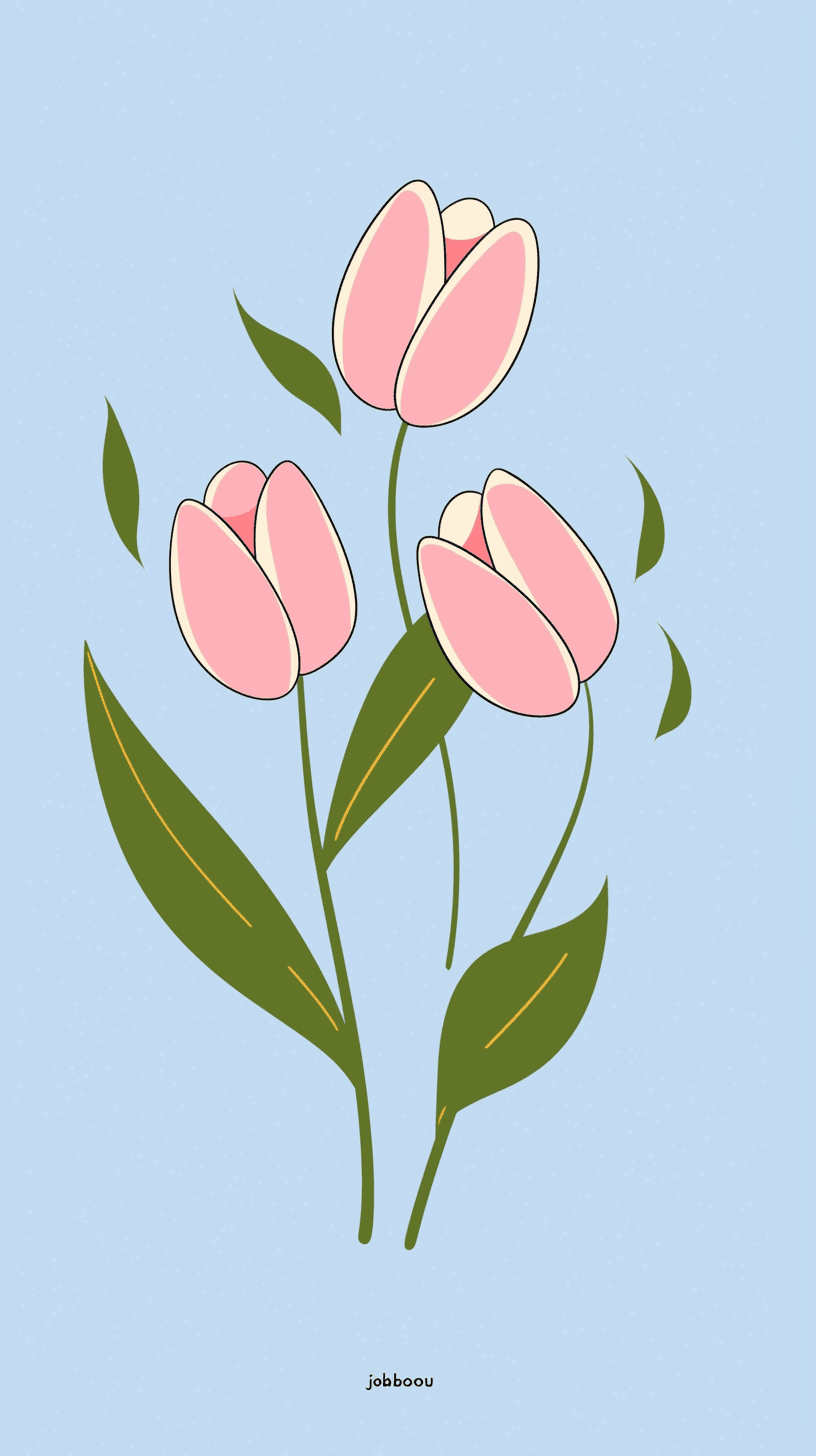 Tulip Twilight original repeating artwork