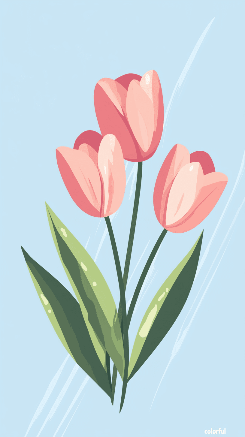 Tulip Carnival original repeating artwork