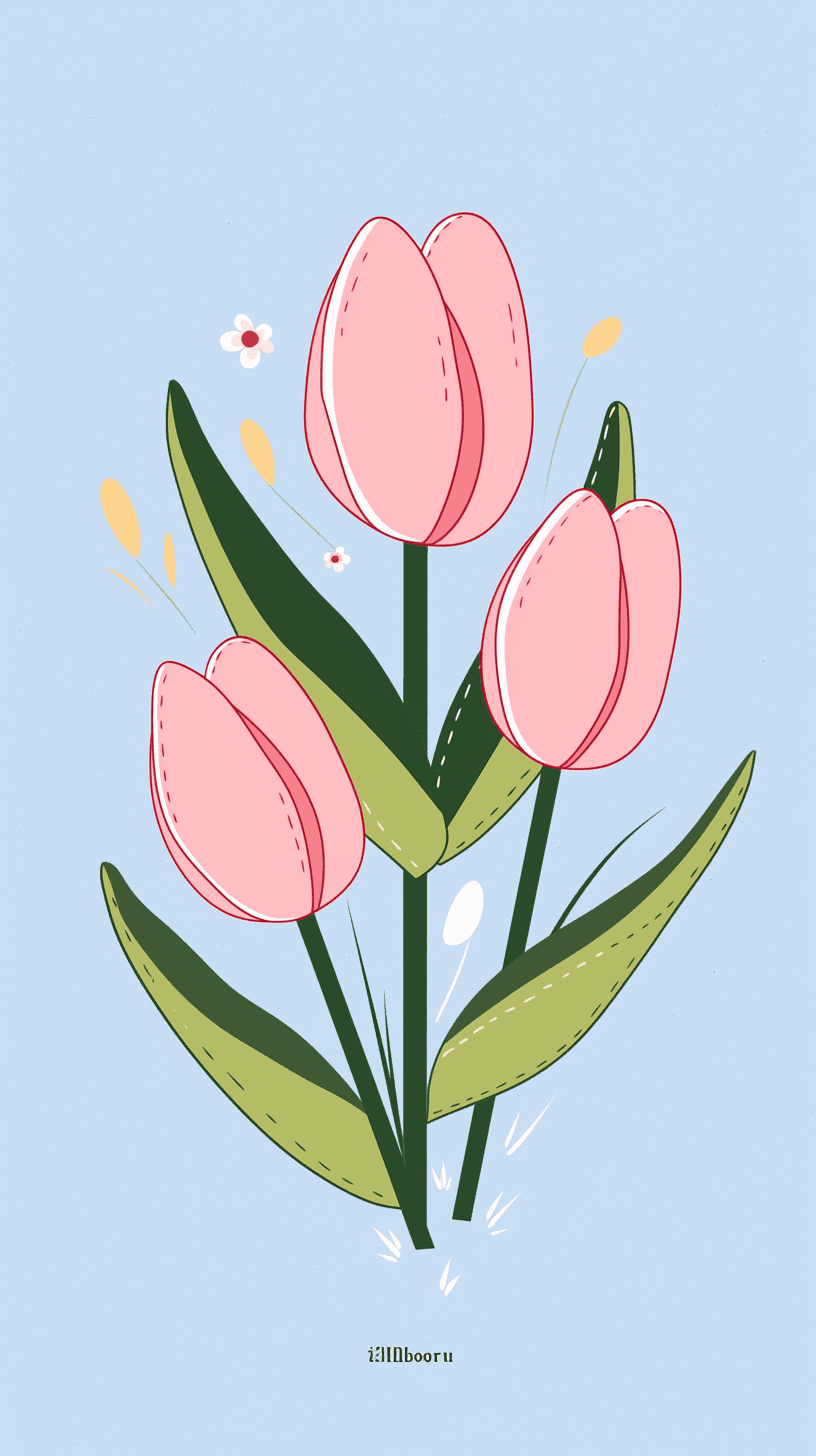 Tulip 013 original repeating artwork